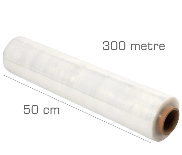 MANUEL EL TİPİ PALET STREÇ FİLM ŞEFFAF 50 CM 17 MİKRON 300 METRE 3 ADET - 2