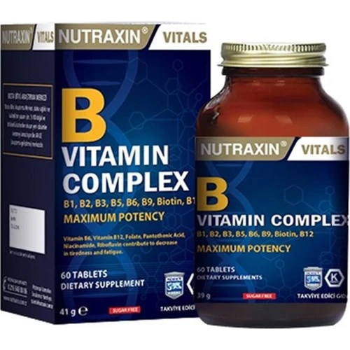 Nutraxin B Complex Vitamin 60 Kapsül ürün görseli