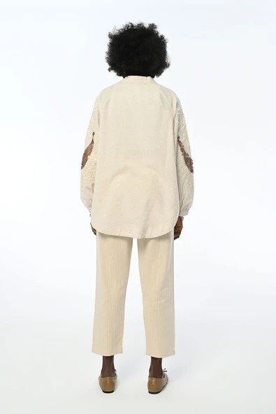 KADIN ÖNÜ VE KOLU PAYET NAKIŞLI KİMONO CEKET - 11