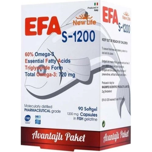 New Life EFA S-1200 mg 90 Kapsül ürün görseli