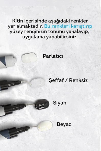 NNREPAIR Mermer, Granit, Fayans, Porselen, Quartz, Seramik, Akrilik gibi yüzeyler için Tamir Kiti - Resim 6