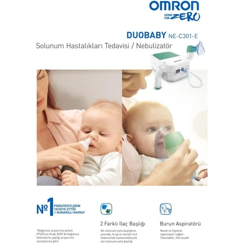 Omron Duobaby NE-C301-E Nazal Aspiratör Kompresörlü Nebulizatör - Resim 3