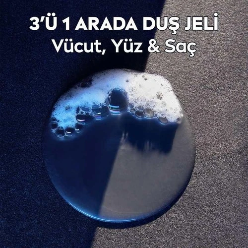 Nivea Men Deep Dimension 3 ü 1 Arada Vücut Saç ve Yüz İçin Pratik Kullanım Erkek Duş Jeli 500 ml - Resim 5