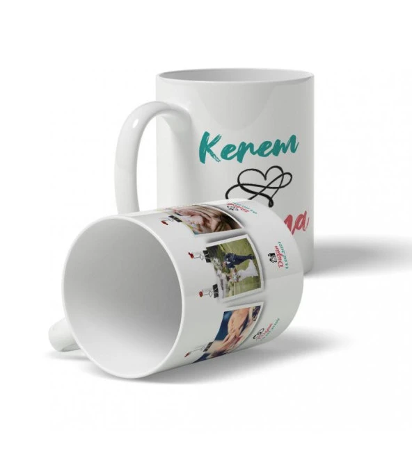 Nişan, Düğün, Bebek Temalı İsme Özel Kupa - Resim 4