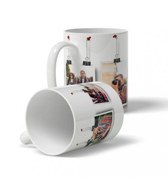 4 Fotoğraflı Kişiye Özel Baskılı Kupa Bardak - Resim 3