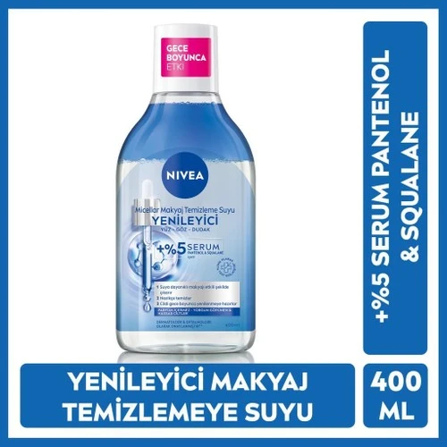 Nivea Yenileyici Micellar Makyaj Temizleme Suyu Serum İçerikli Pantenol Yorgun Görünen Ciltler 400 ml ürün görseli