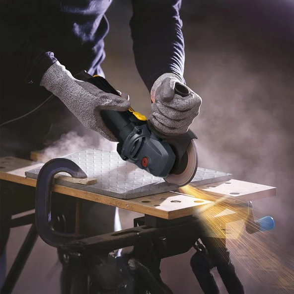 CAT DX3090 720Watt 125mm Profesyonel Avuç Taşlama + DA09052 Genel Amaçlı Elmas Kesme Diski - 9