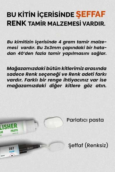 NNREPAIR Granit, Mermer, Seramik, Akrilik, Porselen, Kuvars, Fayans Için Yüzey Tamir Kiti - Resim 5