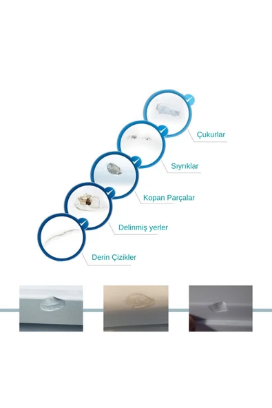NNREPAIR Büyük Hatalar Için Yüzey Tamir Kiti - Seramik,akrilik,vitrifiye,porselen Vb. - Resim 2