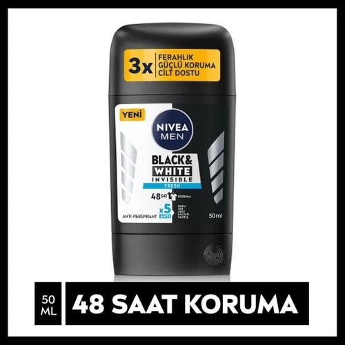 Nivea Men Black  White Invisible Fresh Stick Deodorant 50 ml ürün görseli