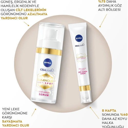 Nivea Cellular Luminous 630 Koyu Halka Karşıtı Göz Bakım Kremi 15 Ml - Resim 5