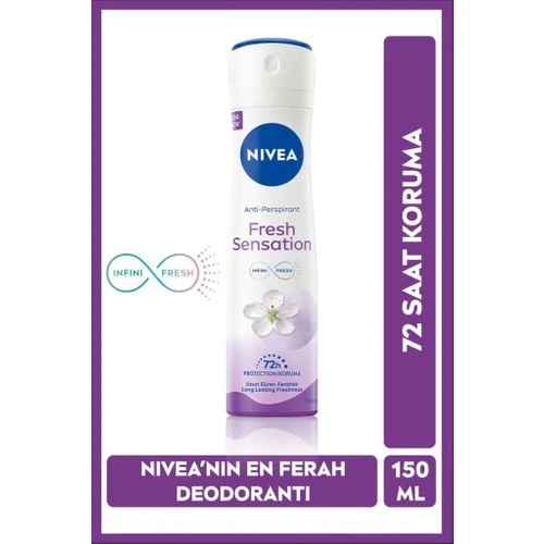 Nivea Fresh Sensation Kadın Sprey Deodorant 150 ml ürün görseli