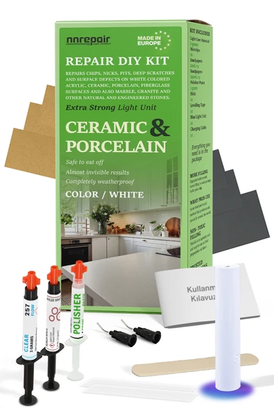 NNREPAIR Seramik, Akrilik, Porselen, Kuvars, Granit, Fayans, Mermer Için Yüzey Tamir Kiti ürün görseli 1