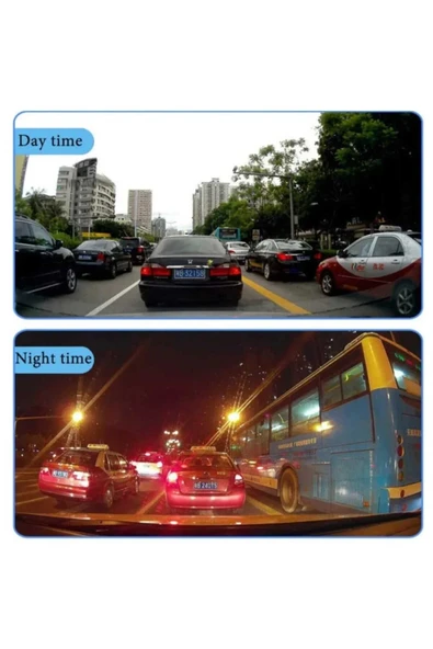 600 Fullhd Araç Içi Yol Kayıt Geri Görüş Park Kamerası. Gece Görüş Dikiz Ayna Kamera. Araç Kamera - 5