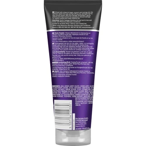 John Frieda Frizz Ease Mucizevi İyileşme Bakım Şampuanı 250 ml - Resim 2