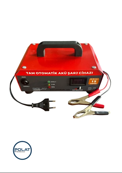 Polat Tam Otomatik 13.8Volt 15Amper LCD Göstergeli Akü Şarj Cihazı - 2