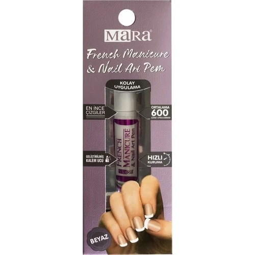 Mara French Manikür Kalemi Beyaz ürün görseli