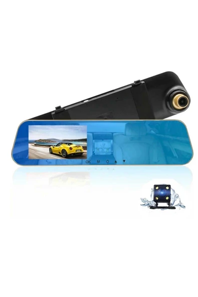 600 Fullhd Araç Içi Yol Kayıt Geri Görüş Park Kamerası. Gece Görüş Dikiz Ayna Kamera. Araç Kamera