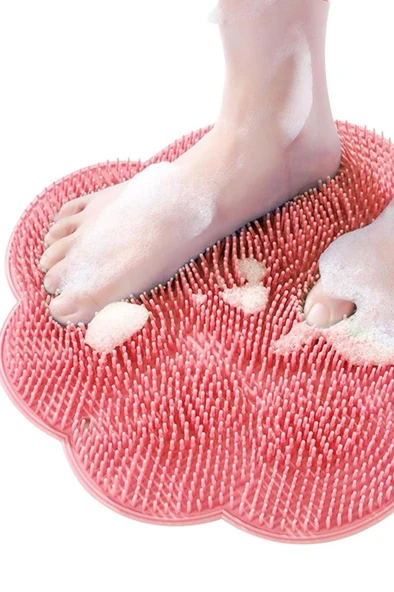 Teddy Sırt ve Ayak Masaj Duş Matı, Banyo Küvet Vantuz Kaymaz Tabanlı Ovma Yıkama Temizleme Matı - Resim 8