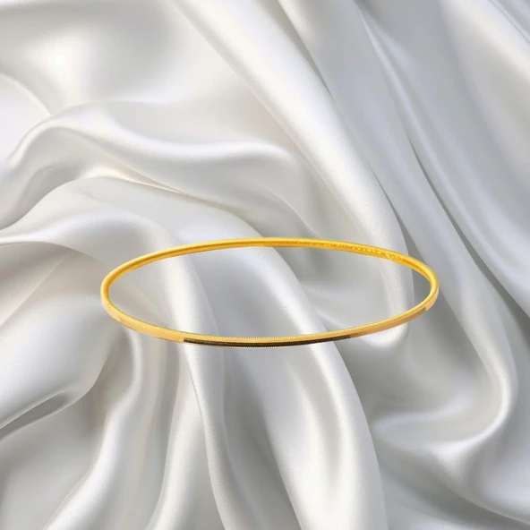 22 Ayar Çocuk Düz Ajda Bilezik 5 Gr - Resim 2