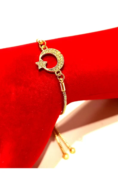 Monalisa Home Gold Renk Lüks Figürlü Gösterişli Ayarlanabilir Bileklik ürün görseli 1