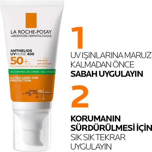 La Roche Posay Anthelios XL Anti-Shine Dry Touch Cream SPF50+ 50 ml - Resim 3