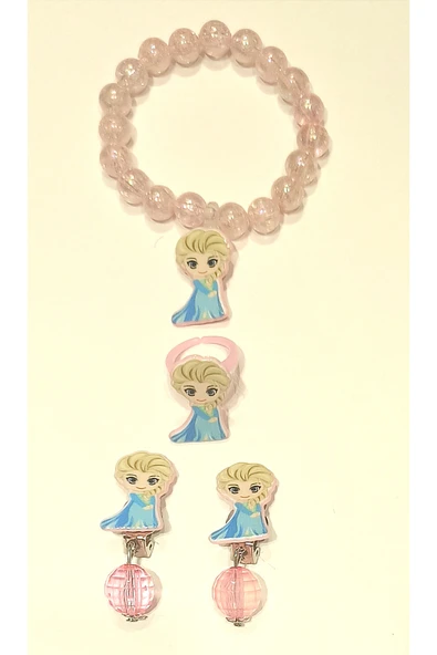 Monalisa Home Lüks Pembe Renk Figürlü Çocuk Takı Seti ürün görseli 1