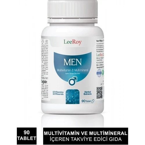Leeroy Men Multivitamin Multimineral 90 Tablet ürün görseli