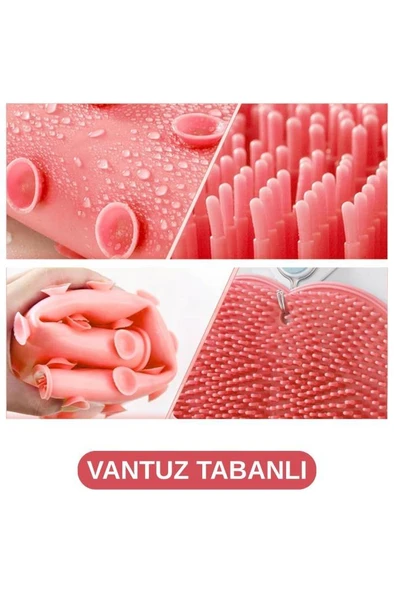 Teddy Sırt ve Ayak Masaj Duş Matı, Banyo Küvet Vantuz Kaymaz Tabanlı Ovma Yıkama Temizleme Matı - Resim 10
