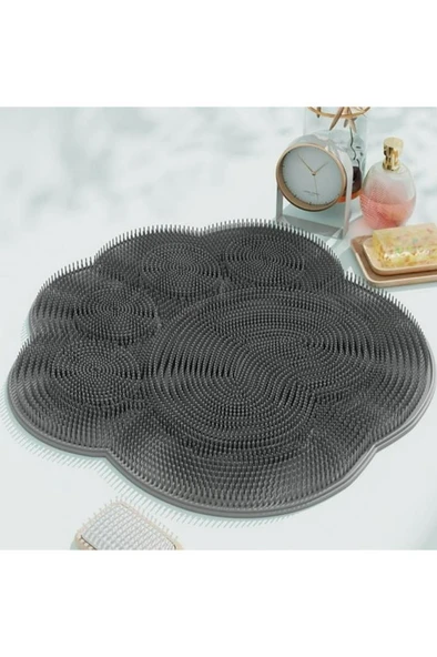 Teddy Sırt ve Ayak Masaj Duş Matı, Banyo Küvet Vantuz Kaymaz Tabanlı Ovma Yıkama Temizleme Matı - Resim 4