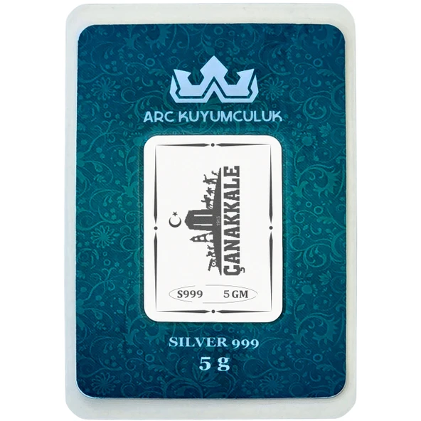 Tarih ve Kahramanlığı Simgeleyen Çanakkale Temalı Hediyeye Özel 999 Ayar Gümüş Külçesi-668 ürün görseli