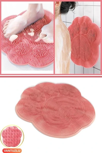 Teddy Sırt ve Ayak Masaj Duş Matı, Banyo Küvet Vantuz Kaymaz Tabanlı Ovma Yıkama Temizleme Matı - Resim 6