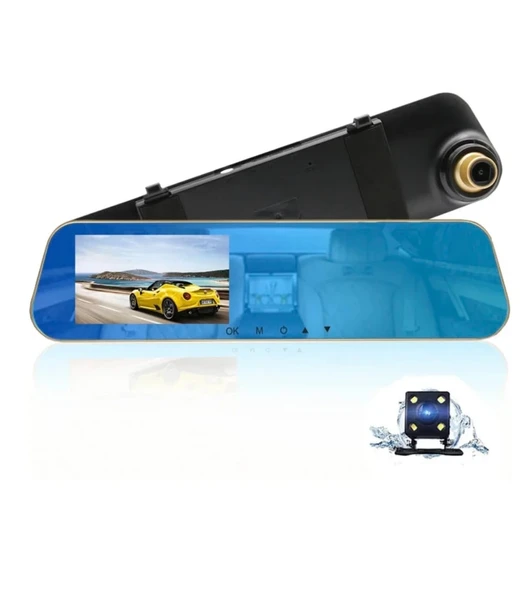 600 Fullhd Araç Içi Yol Kayıt Geri Görüş Park Kamerası. Gece Görüş Dikiz Ayna Kamera. Araç Kamera