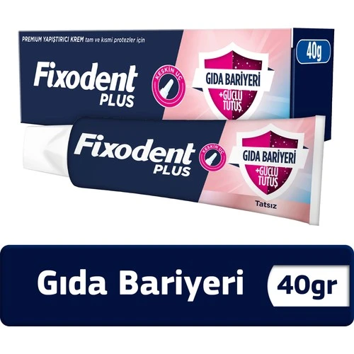 Fixodent Plus Diş Protez Yapıştırıcı Tat İçermez Krem 40 gr ürün görseli