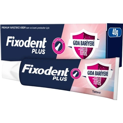 Fixodent Plus Diş Protez Yapıştırıcı Tat İçermez Krem 40 gr - Resim 2