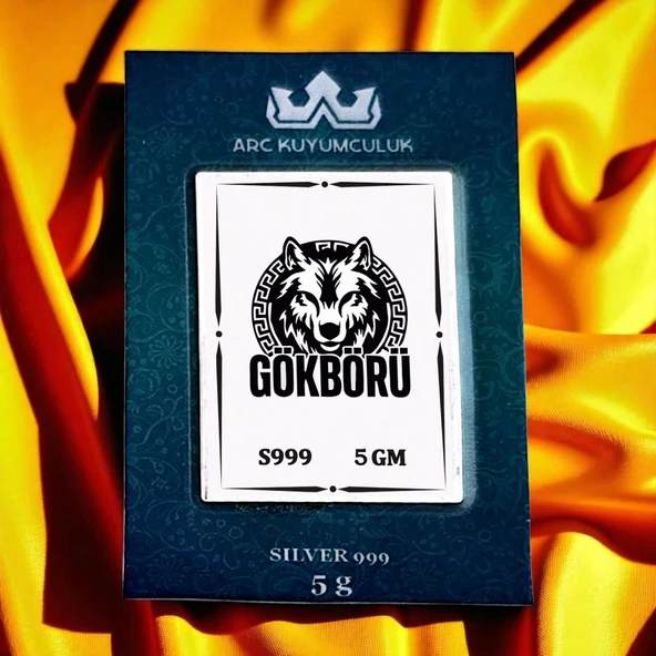 Gücü ve Cesareti Simgeleyen Gökbörü Temalı Hediyeye Özel 999 Ayar Gümüş Külçesi-670