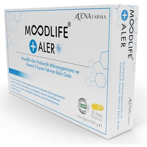Moodlife Aler Probiyotik ve Vitamin D içeren Takviye Edici Gıda 30 Kapsül - Resim 4