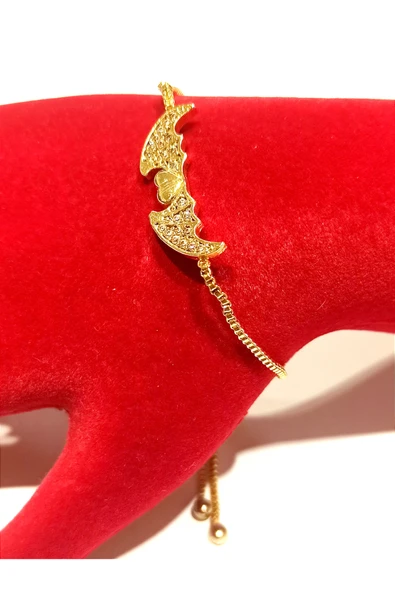 Monalisa Home Gold Renk Lüks Figürlü Gösterişli Ayarlanabilir Bileklik ürün görseli 1