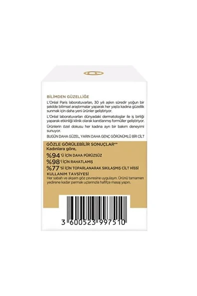 Loreal Paris Yaş Uzmanı 40 Kırışıklık Karşıtı Sıkılaştırıcı Göz Kremi 15 ml - 3