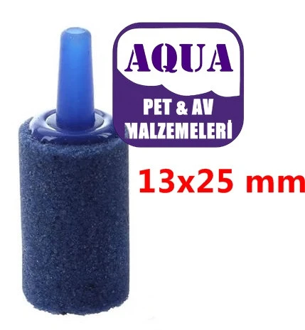 Akvaryum Hava Taşı Silindir 13x25 mm Mavi 1 Adet