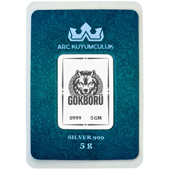 Gücü ve Cesareti Simgeleyen Gökbörü Temalı Hediyeye Özel 999 Ayar Gümüş Külçesi-670 ürün görseli