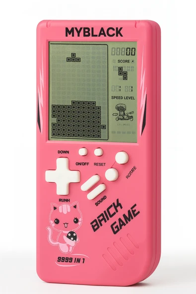 Retro Büyük Ekran Oyun Konsolu 9999'u 1 Arada Tank/Yarış/Atış Rahat Bulmaca  Ayarlanabilir Zorluk