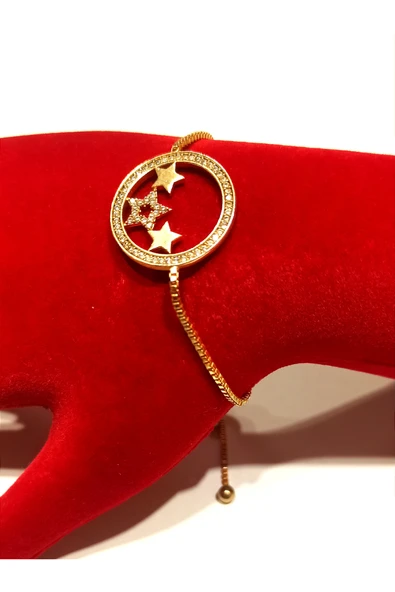 Monalisa Home Gold Renk Lüks Figürlü Gösterişli Ayarlanabilir Bileklik ürün görseli 1