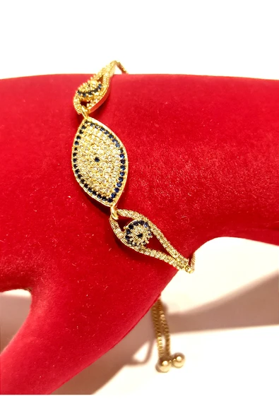 Monalisa Home Gold Renk Lüks Figürlü Gösterişli Ayarlanabilir Bileklik ürün görseli 1