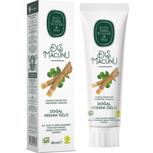 Eyüp Sabri Tuncer Doğal Misvak Özlü Diş Macunu 90 Ml ürün görseli