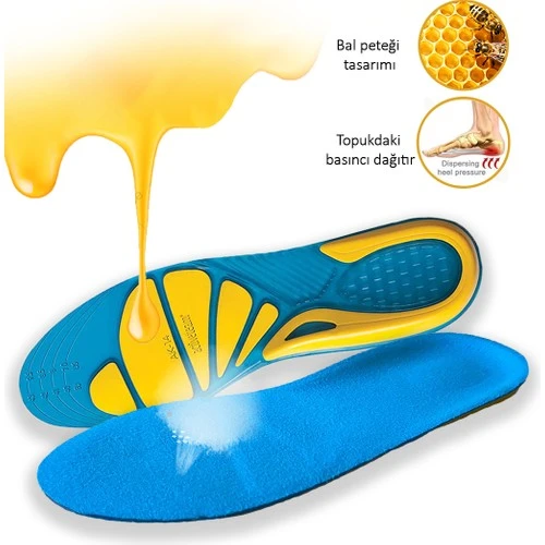 Active Team Gel Comfort Günlük Ayakkabılar İçin Kemer ve Metatarsal Destekli Ortopedik Jel Tabanlık No: 36-40 - Resim 4