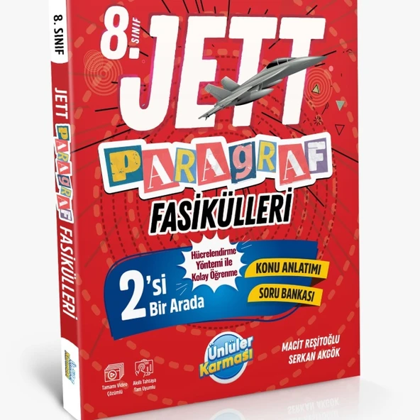 8.Sınıf LGS Ünlüler Jett 15 Paragraf Fasikülleri + Matematik Fasikülleri Hediyeli - Resim 2