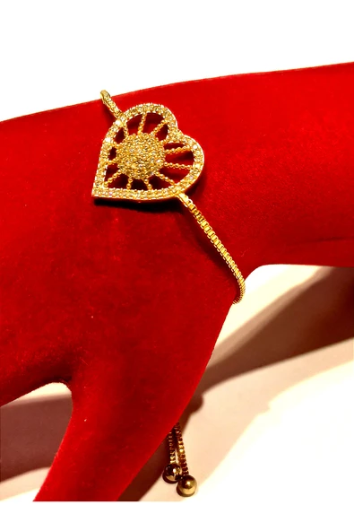 Monalisa Home Gold Renk Lüks Figürlü Gösterişli Ayarlanabilir Bileklik ürün görseli 1