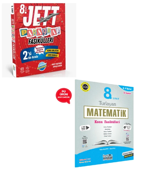 8.Sınıf LGS Ünlüler Jett 15 Paragraf Fasikülleri + Matematik Fasikülleri Hediyeli ürün görseli 1