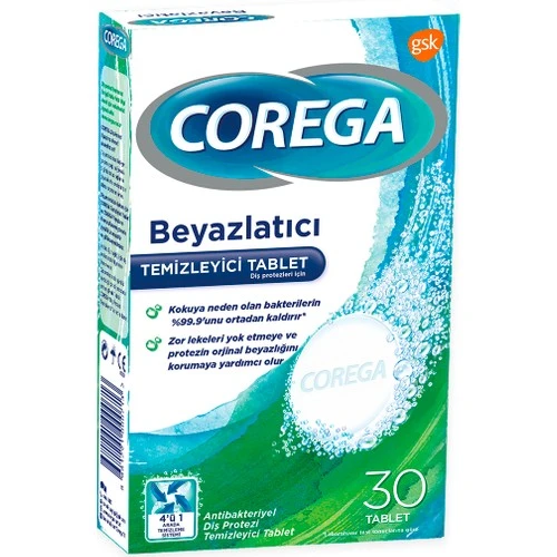 Corega Temizleyici Beyazlatıcı 30 Tablet ürün görseli